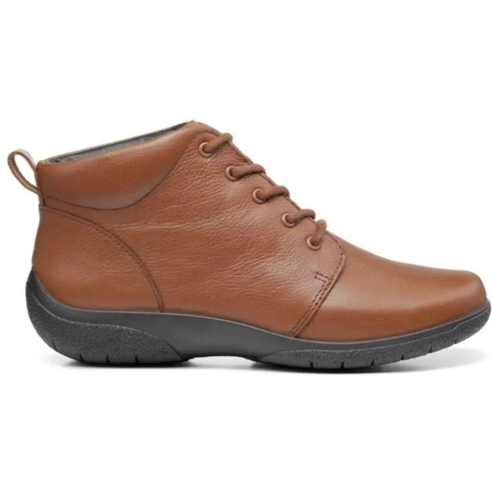 Hotter Ellery Lace Up Ankle Boots in Rich Tan